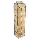 Organizadora flexivel 6 prateleiras multiuso vertical com ziper pratico para armario closet kangur