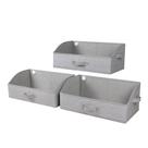 Organizadores de armário WUIKE Trapezoid Storage Bins, pacote com 28 L, pacote com 3 Organizadores de armário WUIKE Trapezoid Storage Bins, pacote com 28 L, pacote com 3