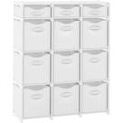 Organizadores de armários e armazenamento Neaterize 12 Cube branco-cinza