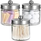 Organizadores de banheiro SheeChung Apothecary Jars, pacote com 3 unidades de 380 ml