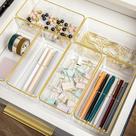 Organizadores de gavetas de mesa Martha Stewart Kerry 6x3, pacote com 6