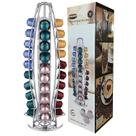 Organizadores de latas sempre ricos torre nespresso cápsula de café suporte de cápsula design rotativo a 40 torre nes