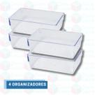 Organizadores Empilhável Transparente Cozinha Armário 4 Uni Organizadores Empilhável Transparente Cozinha Armário 4 Uni