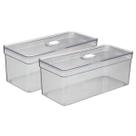 Organizadores Grande 6,8L Acrilico Com Tampa e Telas - 2 UN