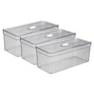 Organizadores Grande 6,8L Acrilico Com Tampa e Telas - 3 UN