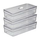 Organizadores Retangular C/ Cesta Transparente Acrilico - 3 UN