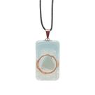 Orgonite Colar Reto Água Marinha - Meditação Feng Shui Ferramentas Cura Instrumento Transmutação Energia Vital Potencializar