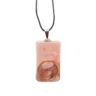 Orgonite Colar Reto Opala Rosa - Cura Emocional Feng Shui Ferramentas Cura Instrumento Transmutação Energia Vital Potencializar