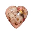 Orgonite Coração Amor Incondicional Quartzo Rosa e Pétalas de Rosa