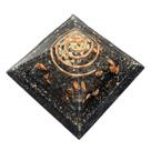 Orgonite Pirâmide Recomeço Jaspe Dálmata Hematita Novas Experiências 4cm