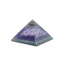 Orgonite Pirâmide Turmalina Negra e Ametista - Proteção Feng Shui Ferramentas Cura Instrumento Transmutação Energia Vital Potencializar