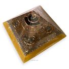 Orgonite Pirâmide Turmalina Pirita Proteção Profissional 4x7