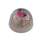 Orgonite Semi-esférico Branca Ágatas Coloridas Criatividade