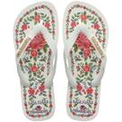 Original! Chinelo Havaianas Farm Branca Flor de Realeza