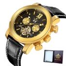 Orkina Luxo Tourbillion Multifunção Relógio Automático.