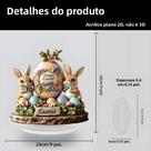 Ornamento Acrílico Coelho Da Páscoa Para Decoração De Casa, Escritório, Jardim E Quintal, Presente