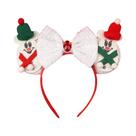 Ornamento De Cabelo Com Orelhas Do Mickey Mouse, Faixa De Cabelo Com Laço Brilhante Para Festas De