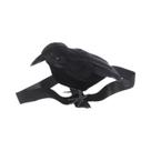 Ornamento de corvo preto com faixa elástica de ombro - adereço de cosplay para festa de Halloween