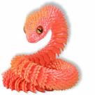 Ornamento de modelo de animal articulado Snake Viper impresso em 3D Ornamento de modelo de animal articulado Snake Viper impresso em 3D