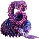 Ornamento de modelo de cobra articulado Snake Viper impresso em 3D Ornamento de modelo de cobra articulado Snake Viper impresso em 3D