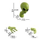 Ornamento De Parede Alienígena Verde UFO, Presente Para Amantes De Sci-Fi, Decoração Para Sala De