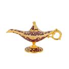 Ornamento decorativo: lâmpada Aladdin Genie, ouro roxo, 16 cm