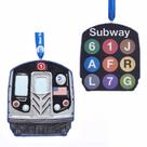 Ornamento Kurt S. Adler Subway de Nova York 9,2 cm Ornamento Kurt S. Adler Subway de Nova York 9,2 cm