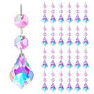 Ornamento suspenso KANPURA 25 peças de prismas de cristal AB de 38 mm Ornamento suspenso KANPURA 25 peças de prismas de cristal AB de 38 mm