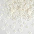 Ornamento suspenso Kockuu Mini Snowflake Resin 100 unidades de glitter branco