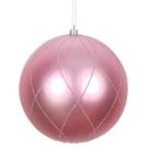 Ornamento Vickerman Pink Matte and Glitter Swirl 6 cm 3/caixa