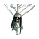 Ornamentos de Caveira de Halloween - Cabeça de Noiva de Espuma com Ossos para Decoração de Casa