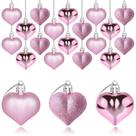 Ornamentos de Coração Yuronam - 24 Peças (4,5cm) - Plástico Rosa - Dia dos Namorados Ornamentos de Coração Yuronam - 24 Peças (4,5cm) - Plástico Rosa - Dia dos Namorados