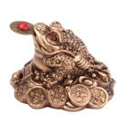 Ornamentos de Feng Shui SPDD Oriental Chinese Gold Frog Toad
