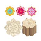 Ornamentos De Flores De Madeira Não Acabados 10pcs Fatias Em Branco Para Artesanato DIY De Natal Ornamentos De Flores De Madeira Não Acabados 10pcs Fatias Em Branco Para Artesanato DIY De Natal