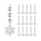 Ornamentos De Natal Em Acrílico Transparente Em Forma De Floco De Neve 10 20 30 Peças Para Decoração