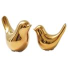 Ornamentos decorativos Notakia Gold Birds Ceramic (2 unidades)