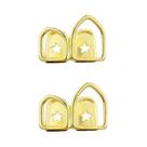 Ornamentos Dentários Com Recortes Duplos, Estilo Hip-Hop, 2 Peças, Decorações Para Festas Em Boates