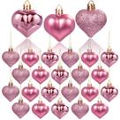 Ornamentos em Formato de Coração Dourados - Decoração Dia dos Namorados (36 Peças)
