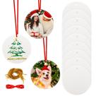 Ornamentos redondos de sublimação de cerâmica Joyclub 12 peças de 7,5 cm Ornamentos redondos de sublimação de cerâmica Joyclub 12 peças de 7,5 cm