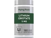 Orotato de lítio 5mg puro 180 Cápsulas importado EUA