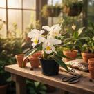 Orquídea Branca de Neve - Coelogyne Cristata - Planta Adultas com 3 a 4 Bulbos