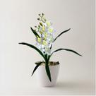 Orquídea Dançante 7 Unidades - Linda Haste Revestida em Silicone com Folhas Verdes - DE2123