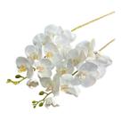 Orquideas Branca Artificial Silicone 3 D 90 cm KIT C/2