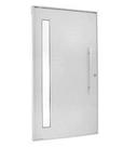 Orta pivotante com visor puxador 80 cm fechadura rolete linha 30 alumínio branco Orta pivotante com visor puxador 80 cm fechadura rolete linha 30 alumínio branco