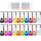 Os pen drives são os melhores cartões de memória giratórios USB 2.0 de 4 GB, pacote com 20