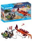 Os piratas da Toy Playmobil lutam contra o caranguejo gigante