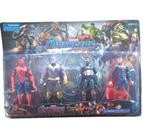 Os Vingadores Marvel Homem Aranha, Thanos, Capitão América, Super Homem. Os Vingadores Marvel Homem Aranha, Thanos, Capitão América, Super Homem.