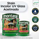 Osmocolor Stain Incolor UV Glass Acetinado 900ml Montana Proteção e Acabamento para Madeira