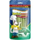 Ossinho Patisco palitinho para Cães Deliciosso Palito Fino Menta 100g controle de tártaro higiene bucal