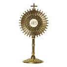Ostensório de Enfeite Metal Dourado - 10 Cm